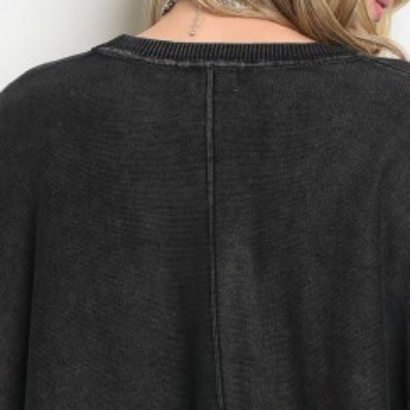 * PRICE DROP* Charcoal Oversized Boyfriend Sweater - Picture 4 of 5